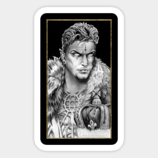 The Emperor | Vintage Tarot Card | Fantasy Dark Art Sticker